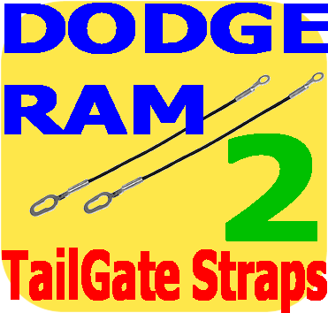 2 Bed Tailgate Hinge Straps Cables Dodge Ram 1500 2500 3500 Pickup Truck 94-02-6445