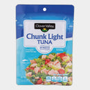 6 Pouches Clover Valley Chunk Light Tuna Pouch, 2.6 oz