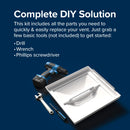 Camco Universal RV Roof Vent Replacement Kit 14" x 14" Camper Travel Trailer New