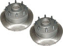 Pair of Front Disc Brake Rotors Ford E250 E350 Econoline Van 92-94 w/ Hub-0