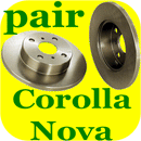 Front Disc Brake Rotors Toyota Corolla Chevy Nova FX 16-11890