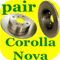 Front Disc Brake Rotors Toyota Corolla Chevy Nova FX 16-11890
