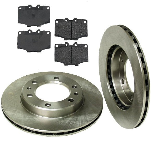Front Disc Brake Rotors & Pads forToyota Land Cruiser FJ60 FJ62 FJ40 81-90 -0