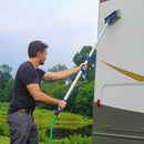 Camco Flow Through Wash Brush with Push Button Handle Camper RV Travel Trailer