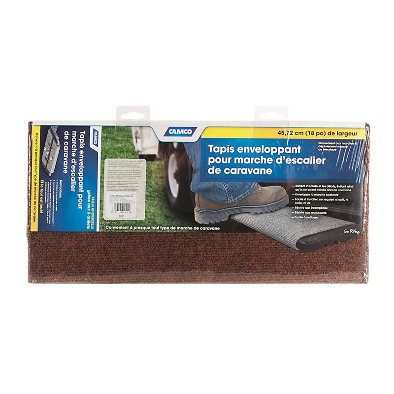Brown Step Rug for Camper Pop Up RV Travel Trailer Mat Cover-22569