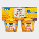 2 Packs Clover Valley Premium Shells & Cheese Microwaveable Cups, 4 pk