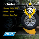 Camco Curved Trailer Aid with Chock and Pad Leveler Camper RV Travel Trailer New