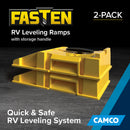 Camco FasTen RV Leveling Ramps Camper Travel Trailer Pop Up Camping Accessories