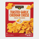 Clover Valley Toasted Garlic Cheddar Cheese Snack Crackers, 7 oz