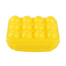 12 Egg Holder Carrier Yellow Plastic with Handle Camping Backpacking