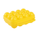 12 Egg Holder Carrier Yellow Plastic with Handle Camping Backpacking