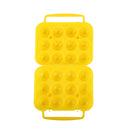 12 Egg Holder Carrier Yellow Plastic with Handle Camping Backpacking