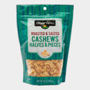 Clover Valley Roasted & Salted Cashews Halves & Pieces, 10 oz