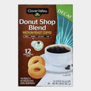Clover Valley Donut Shop Single Serve Cups, Decaf, 12 Pack