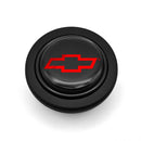 Black Horn Button Chevy Bowtie Black/Red Emblem Signature Steering Wheel