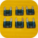 6 - 15 Amp ATM Fuse Set Kit Mini Blade Type for CHRYSLER DAEWOO DODGE EAGLE FORD
