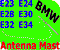 Black Tip Antenna Mast BMW 733 735 740 750 i iL E23 E32-2655
