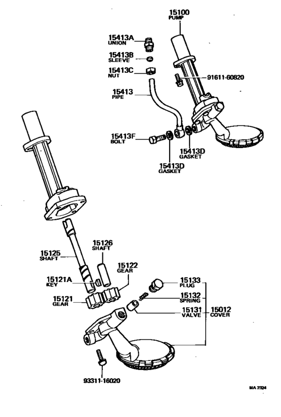 Oil Pump for Toyota Land Cruiser FJ40 FJ55 FJ60 FJ62 2F 3F