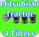 4 Oil Filters Mitsubishi Tractor Bison Beaver Bull Diesel-2609