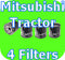 4 Oil Filters Mitsubishi Tractor Bison Beaver Bull Diesel-2609