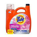 With Ultra Downy Liquid Laundry Detergent, April Fresh Scent, 100 Loads, 128 fl oz