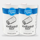 2 Containers Laura Lynn Iodized Salt, 26 oz