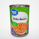 6 Cans of Great Value No Salt Added Pinto Beans, 15.5 oz