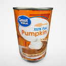 4 Cans of Great Value 100% Pure Pumpkin, 15 oz