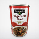 6 Cans of Clover Valley Condensed Soup Vegetable Beef, 10.5 oz