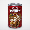 Campbell's Chunky Steak & Potato Soup, 18.8 oz Cans