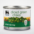 8 Cans of Food Lion Diced Green Chilies, 4 oz