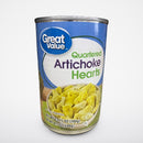 6 Cans of Great Value Quartered Artichoke Hearts, 13.75 oz