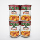 4 Cans of Lucky Leaf Premium Peach Fruit Filling & Topping, 21 oz