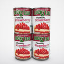 4 Cans of Lucky Leaf Premium Strawberry Fruit Filling & Topping, 21 oz