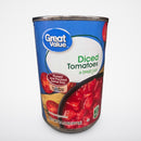 6 Cans of Great Value Diced Tomatoes In Tomato Juice, 14.5 oz