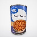 6 Cans of Great Value Pinto Beans, 15.5 oz