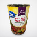 6 Cans of Great Value Light Syrup Extra Cherry Fruit Mix, 15 oz