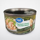 6 Cans of Great Value Cooked Premium Chunk Chicken Breast Meat in Water, 12.5 oz