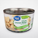 6 Cans of Great Value Fully Cooked Chunk Chicken, 12.5 oz