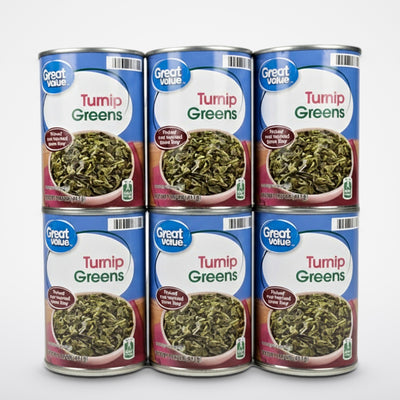 6 Cans of Great Value Turnip Greens, 14 oz