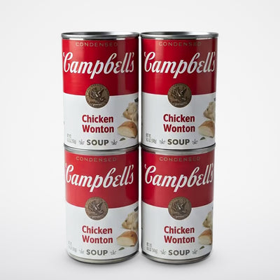 4 Cans of Campbell's Condensed Chicken Wonton Soup, 10.5 oz