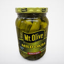 3 Jars of Mount Olive Pickled Mild Okra, 16 oz