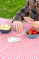 Red White Checkered Tablecloth 54" x 72" Vinyl Picnic Camping