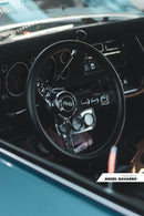 11-1/2" Chrome Classic Steering Wheel Black Foam Grip 3-Spoke