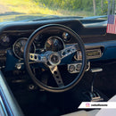 11-1/2" Chrome Classic Steering Wheel Black Foam Grip 3-Spoke