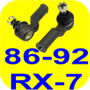 2 Outer Tie Rod End Kit Mazda RX-7 RX7 Steering Joint-9250