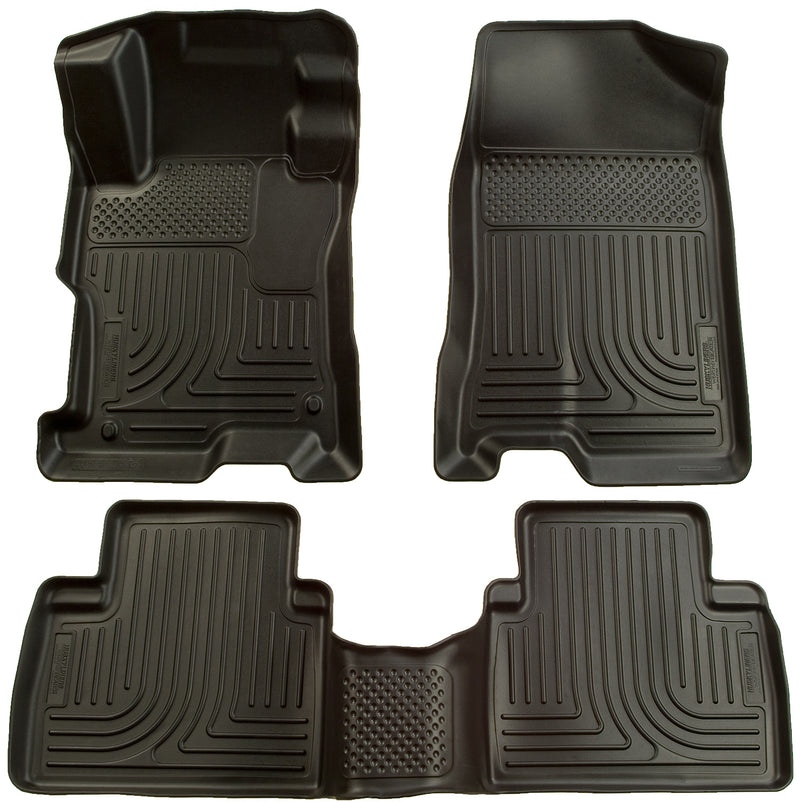 2004-2009 Toyota Prius Floor Mats Black Husky Liners WeatherBEATER Front Rear-0