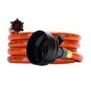Camco Rhino 10' Clean Out Hose System 5/8" with Rinse Cap Black Tank Camper RV