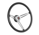 15" Brushed Stainless Classic Steering Wheel Black Foam Pontiac Horn Button