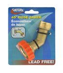 A01-0019VP Hose Saver 45° Brass Lead-Free Carded Camper RV Travel Trailer